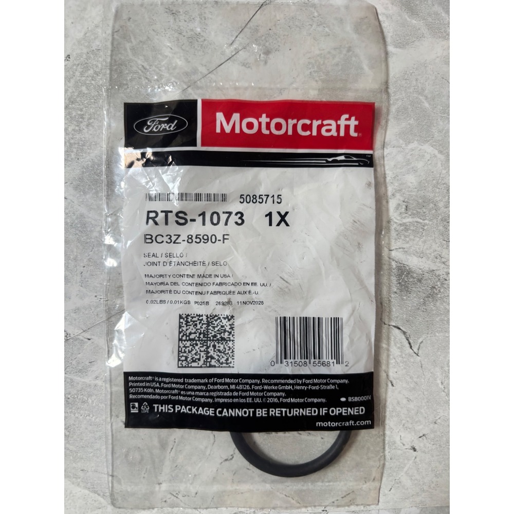 Ford Motorcraft RTS-1073 BC3Z-8590-F Thermostat‎ Housing Seal O-Ring OEM New